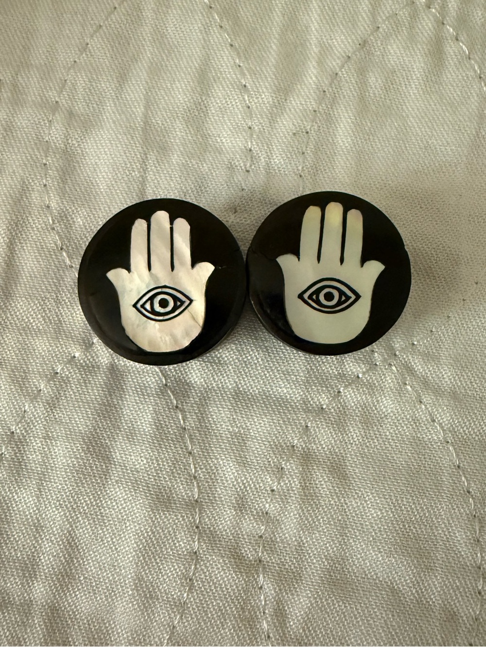 19mm Hamsa Hand Wooden Ear Plugs